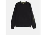 Kapuzensweatshirt DICKIES "Dickies Workwear Sweatshirt OKEMO GRAPHIC SWEATSHIRT", Mädchen, Gr. XL, schwarz, Obermaterial: 80% Baumwolle, 20% Polyester, Sweatshirts