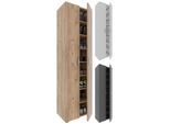 VCM Holz Schuhschrank Maße: H. 173 x B. 49 x T. 30 cm Allzweckschrank 8 Fächer 2 Drehtüren – Ulas