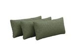 Sit & More Zierkissen , Olivgrün , Textil , 3-teilig , Uni , Füllung: Polyester,Polyester , rechteckig , 60x30 cm , Goldenes M, Oeko-Tex® Standard 100, Made in Europe, DGM-Klimapakt , Heimtextilien, Wohntextilien, Kissen, Zierkissen