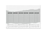 Schreibunterlage Sigel Weekly Planner, A2, 52 Blatt, Tages- und Wochenplaner, mehrsprachiges 3-Jahres-Kalendarium für 2025-2027, FSC®-Mix Papier, grau-weiss