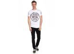 T-Shirt RUSTY NEAL, Jungen, Gr. M, weiß, 100% Baumwolle, bedruckt, Rundhals, Shirts T-Shirt, mit seitlicher Knopfleiste