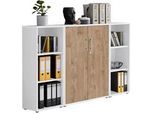 Aktenschrank Office Edition Sw Set 2 Weiß/Eichefarben