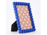 Blauer Bilderrahmen im Perlen-Design 13x18cm