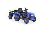 Moni Kinder Elektrotraktor Rancher mit Anhänger, Hupe, Licht, MP3, Fernbedienung blau