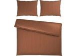 Bettwäsche Dobby Streif XXL Mokka ca. 200x220cm