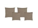 Livetastic Zierkissenset , Braun , Textil , 4-teilig , Füllung: Silikon, Schaumstoffflocken,Silikon, Schaumstoffflocken , 42x53 cm , Made in Eu , Heimtextilien, Wohntextilien, Kissen, Zierkissen