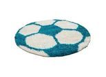 Ben'n'jen Kinderteppich , Blau , Textil , Fußball , rund , Oeko-Tex® Standard 100 , pflegeleicht , Teppiche und Böden, Teppiche, Kinderteppiche