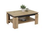 Boxxx Couchtisch, Schwarz, Eiche Artisan, Holzwerkstoff, rechteckig, eckig, 60.5x41.5x90 cm, offenes Fach, Wohnzimmer, Wohnzimmertische, Couchtische