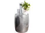KADIMA DESIGN Beistelltisch ENNS: Orientalisch, Hammerschlagstruktur, Aluminium, 38,5 cm Durchmesser