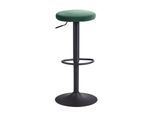 KADIMA DESIGN Barhocker CAMPANIA: 58-79 cm Sitzhöhe, Eisenmaterial, Samt/Wildlederoptik Bezug, 360° drehbar.