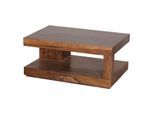 KADIMA DESIGN Sheesham Massivholz Couchtisch, 90x60 cm, Einzigartige Maserung, 30 kg Belastbar