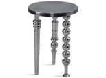 KADIMA DESIGN Beistelltisch 44x44x63 cm Aluminium, Dreibein Design in Silber