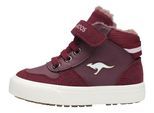 Sneaker KANGAROOS "KAVU SHADY EV", Mädchen, Gr. 24, schwarz (schwarzberry, grape), Synthetik, Textil, Schuhe Sneaker, Warmfutter