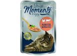 MOMENTS Soup Nassfutter Katze Adult, Huhn und Rind 48x40 g