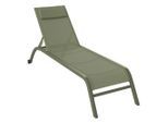 Ambia Garden Gartenliege , Grün , Metall, Textil , Füllung: Schaumstoff , 70x198 cm , Räder am Kopfende, Kissen, wetterbeständig, rostfrei, Rückenlehne verstellbar , Gartenmöbel, Gartenliegen, Sonnenliegen