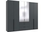 Drehtürenschrank WIMEX "Mugano", grafit, griffe schwarz, B:270cm H:236cm T:58cm, Holzwerkstoff, Schränke, Drehtürenschrank, in vielen Breiten, 208 oder 236 cm hoch, Made in Germany