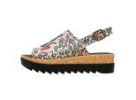 Sandalette DOGO "Gigi Sandale Cat And Mouse Damen Sandalen", Damen, Gr. 38, Normalschaft, beige (natur), Lederimitat, Schuhe Sandalette, Handgefertigt