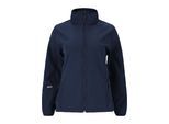 Softshelljacke WHISTLER "Covina", Damen, Gr. 50, blau (dunkelblau), 94% Polyester, 6% Elasthan, unifarben, normal, hoch geschlossener Ausschnitt, Jacken Softshelljacke, mit wasser- und winddichtem Funktionsmaterial