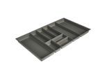 Nobilia Besteckeinsatz Depot, Schiefer, Kunststoff, 9 Fächer, 90x4.9x50 cm, Küchenzubehör, Besteckkästen
