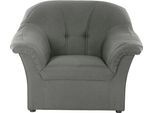 Sessel DOMO COLLECTION "Pegnitz zeitlos, elegant und bequem", grau, B:105cm H:82cm T:82cm, 100% Polyester, Sessel, Sessel