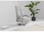 TV-Sessel SIT & MORE "Zoe, inkl. Kopfteilverstellung & 360 Drehfunktion", grau (hellgrau), B:74cm H:112cm T:82cm, 95% Polyester, 5% Polyamid, Sessel, wahlweise mit 2 Motoren, Akku & Aufstehhilfe