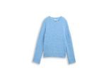 TOM TAILOR Damen Strickpullover mit Wollanteil, blau, Meliert, Gr. M