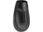 Ambia Home Vase , Schwarz , Metall , zylindrisch , 19x30x19 cm , Handmade in India , handgemacht , Dekoration, Vasen, Metallvasen