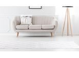 Teppich CALO-DELUXE "Jardan-2000" Gr. 4, beige (creme, weiß), B:160cm H:20mm L:230cm, Kunstfaser, Teppiche, Teppich, besonders weich durch Microfaser, Rauten-Design