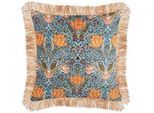 Beliani Dekokissen Blau 45/45 cm Mitella , Textil , 45x45 cm , Wohntextilien, Kissen, Dekokissen