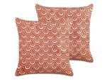 Beliani Dekokissen 2er-Set Creme 45/45 cm Rhus , Textil , 45x45 cm , Wohntextilien, Kissen, Dekokissen