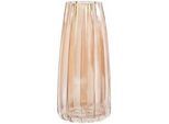 Beliani Blumenvase Glas orange Oktonia , Orange , 22 cm , Dekoration, Vasen, Glasvasen