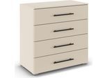 Schubkastenkommode RAUCH "Sideboard Schubladenkommode AVOLA mit Dekorfront", beige (champagner), B:80cm H:81cm T:42cm, Holzwerkstoff, Sideboards, vier große und geräumige Schubladen mit viel Stauraum MADE IN GERMANY