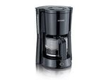 SEVERIN Filterkaffeemaschine 4815, 10 Tassen (1,25 l), 1.000 W, Schwenkfilter mit Tropf‑Stopp, spülmaschinengeeigneter Filtereinsatz, Warmhalteplatte, Schwarz
