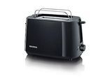 SEVERIN Automatik-Toaster AT 2287, 700 W, wärmeisoliertes Gehäuse, integrierter Brötchen-Röstaufsatz, Röstzeitelektronik, Schwarz