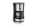 SEVERIN Filterkaffeemaschine Switch KA 4825, 10 Tassen, 1,25 l, 1.000 W, Schwenkfilter 1×4, Tropf‑Stopp, Warmhaltefunktion, Abschaltautomatik, B 230 x H 340 x T 260 mm, Schwarz/Edelstahl
