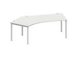 Schäfer Shop Genius Winkelschreibtisch MODENA FLEX 135°, Ansatz links, lichtgrau