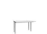 Schäfer Shop Genius Schreibtisch MODENA FLEX, 4-Fuss-Rechteckrohr, beiseitig, B 1200 mm, lichtgrau