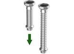Flamco Verbindungsrohr M46007 3/4" x 1/2", 105 mm, red. 1/2"AG x 3/4"IG