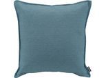 Dekokissen H.O.C.K. "Mali", blau (hellblau, unifarben), B:45cm H:10cm L:45cm, Polyester, Dekokissen_Sitzkissen_Kissenhüllen, einfarbig, Kissenhülle mit Füllung, 1 Stück