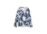 TOM TAILOR Damen Blusenshirt mit Muster, blau, Gemustert, Gr. M