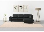 Ecksofa SIT & MORE "Cabrio L-Form, B: 274 cm, mit Sitztiefen-, Arm- & Kopfteilverstellung", schwarz, B:274cm H:87cm T:230cm, Sofas, Ecksofa, 3 Nierenkissen, Federkern, optional Bettfunktion und Stauraum