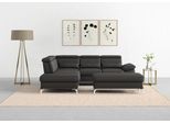 Ecksofa SIT & MORE "Cabrio L-Form, B: 274 cm, mit Sitztiefen-, Arm- & Kopfteilverstellung", braun (mokka), B:274cm H:87cm T:230cm, Sofas, Ecksofa, 3 Nierenkissen, Federkern, optional Bettfunktion und Stauraum