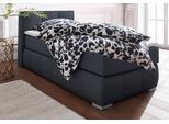 Boxspringbett HOME AFFAIRE "Chelles", grau (anthrazit), B:107cm L:225cm, Samtoptik (100% Polyester);Bezug der Spiegelfläche Matratzendrell aus 100% Polyester;Struktur fein 100% Polyester), Komplettbetten, Boxspringbett, inkl. Kaltschaumtopper, in 5 Breiten und 3 Matratzenarten