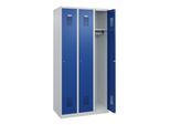 C+P Spind Basis PLUS, 3 Abteile, 1850x900x500mm, 7035/5010 ; C + P Möbelsysteme (088055-30|S10003)