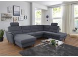 Home affaire Wohnlandschaft "Palmera U-Form, B: 308 cm" optional Bettfunktion & Bettkasten, Federkern