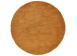 Hochflor-Teppich TOM TAILOR HOME "Shaggy Teppich Cozy", gold, H:25mm Ø:190cm, Polyester, Teppiche, Uni Farben, auch in Pastell Farben, weich & kuschelig