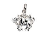 Sternzeichenanhänger JOBO "Anhänger Sternzeichen", silber 925, Schmuckanhänger, Damen, Stier, Silber 925 (Sterlingsilber), 925 Silber rhodiniert mit Zirkonia