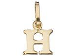 Buchstabenanhänger JOBO "Anhänger Buchstabe", gold (gelbgold 333), Schmuckanhänger, Damen, H, Gelbgold 333, 333 Gold