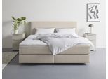 Boxspringbett "Zalia erhältlich in verschiedenen Breiten, inkl. Toppper", beige, B:205cm L:217cm, LEGER HOME BY LENA GERCKE, Komplettbetten, Boxspringbett, wahlweise mit Bonnell- oder 7-Zonen-Tonnentaschenfederkern
