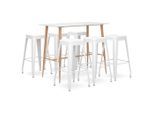 vidaXL 7-tlg. Bar-Set Weiß